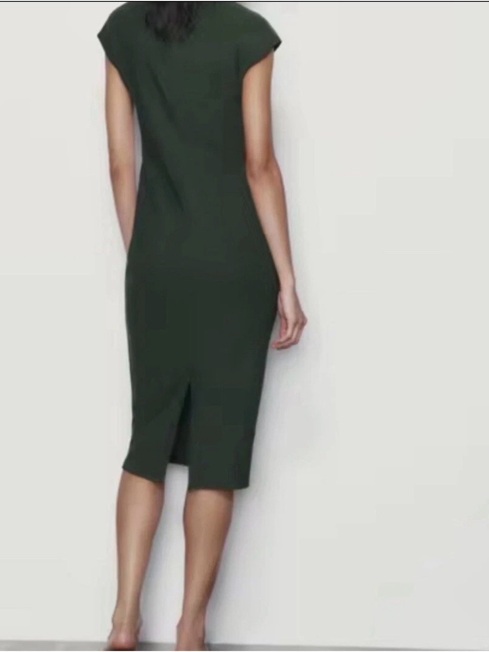 ZARA V-Neck Cap Sleeve Midi Dress NWT ❗️ - Picture 4 of 5